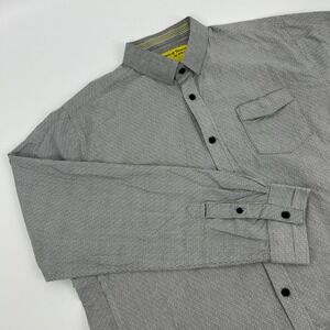 Descendant of Thieves Shirt Mens XL Gray Patterned Button Up Limited Edition 363
